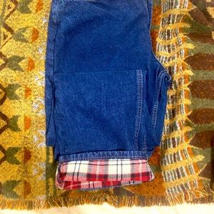 Cabalas flannel lined jeans women